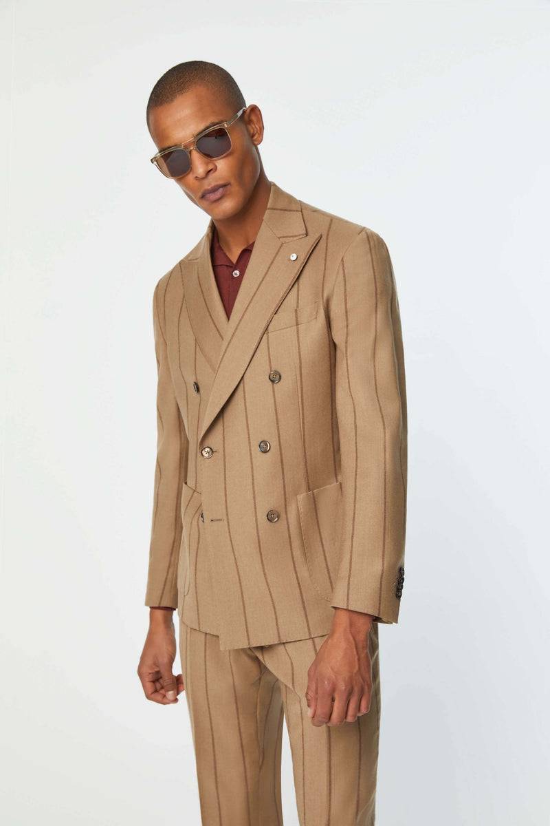 Lubiam Abito TOM non trattato gessato beige Abito TOM non trattato gessato beige Shopping Online