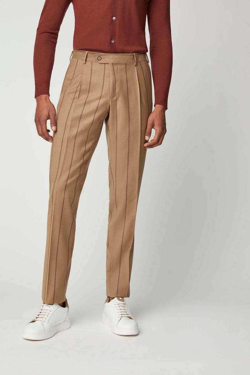 Lubiam Abito TOM non trattato gessato beige Abito TOM non trattato gessato beige Shopping Online