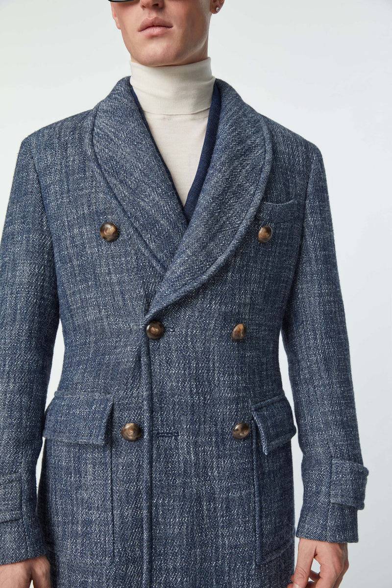 Lubiam Cappotto doppiopetto Sartorial Indigo Cappotto doppiopetto Sartorial Indigo Prezzo Ridotto