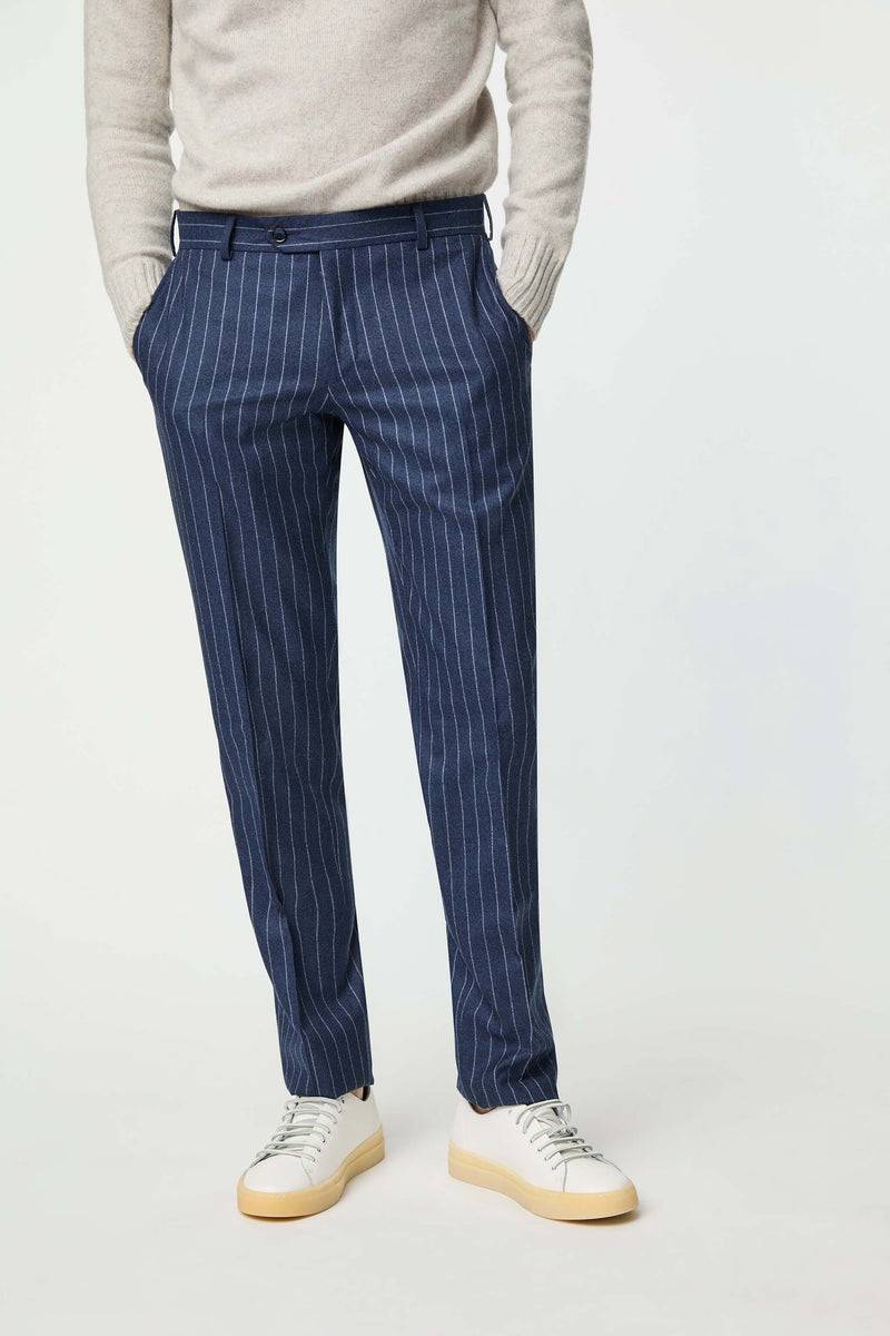 Lubiam Abito JAMES blu denim gessato Abito JAMES blu denim gessato Economico