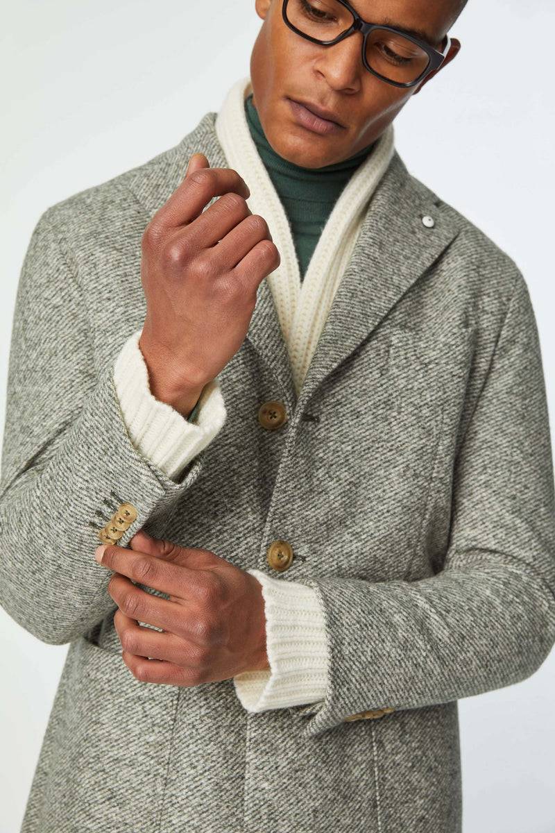 Lubiam Cappotto London in jersey verde pastello Cappotto London in jersey verde pastello Vendita Economica