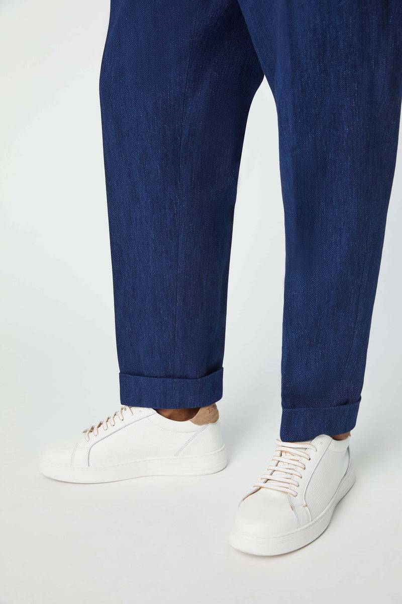 Lubiam Pantalone Jaco Sartorial Indigo blu denim Pantalone Jaco Sartorial Indigo blu denim Prezzo Ridotto