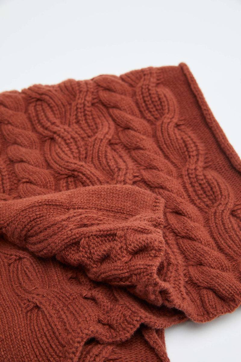 Lubiam Sciarpa in maglia lavorata bordeaux Sciarpa in maglia lavorata bordeaux Moda