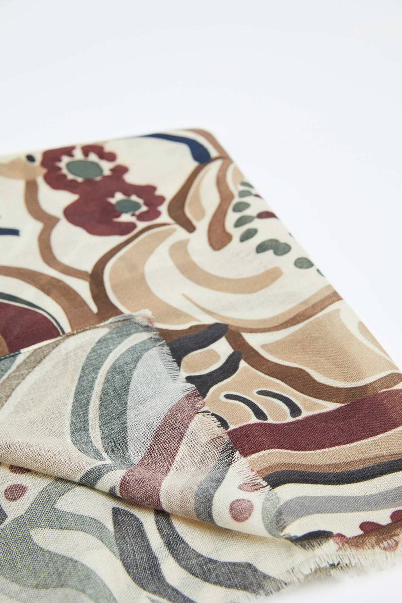 Lubiam Sciarpa in lana stampa floreale Sciarpa in lana stampa floreale Shopping Online