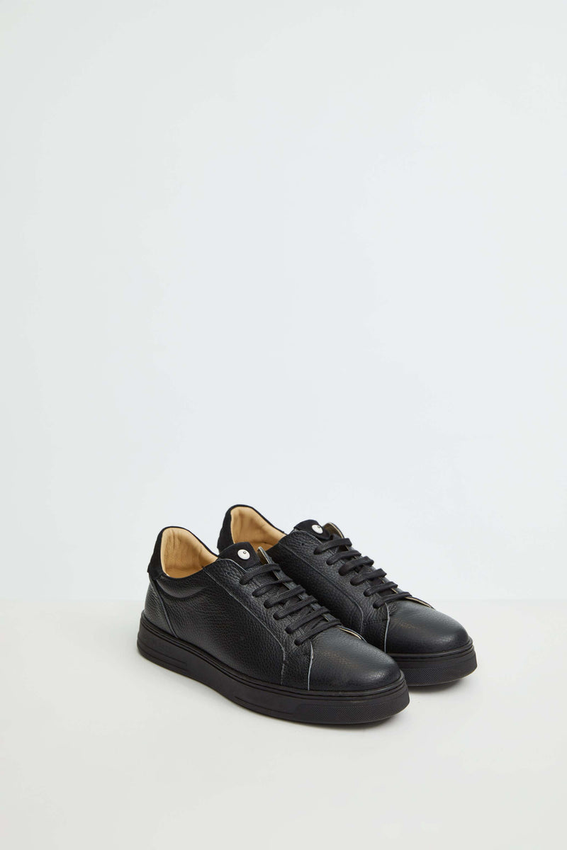 Lubiam Sneaker retro-tennis nero Sneaker retro-tennis nero Negozio
