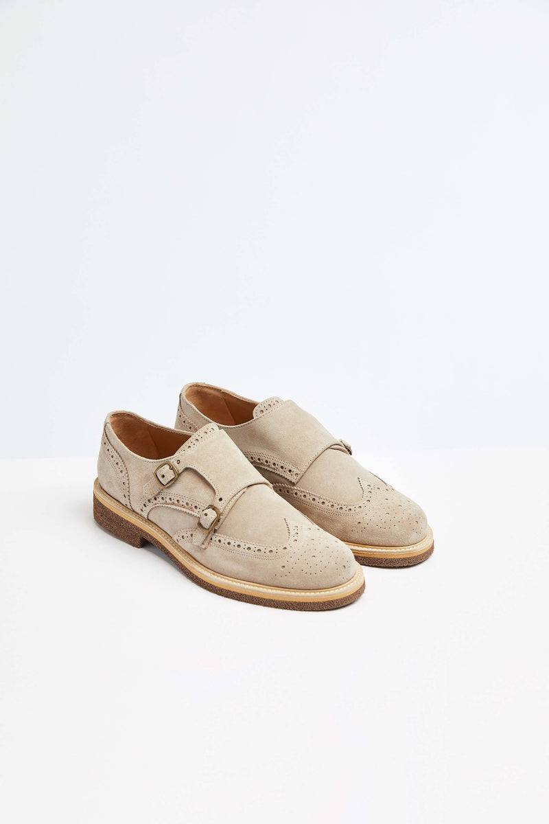 Lubiam Monkstrap in pelle beige Monkstrap in pelle beige Nuova