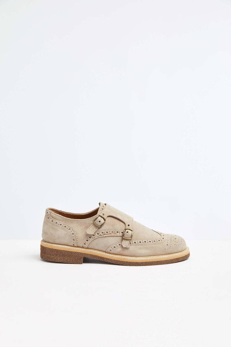 Lubiam Monkstrap in pelle beige Monkstrap in pelle beige Nuova