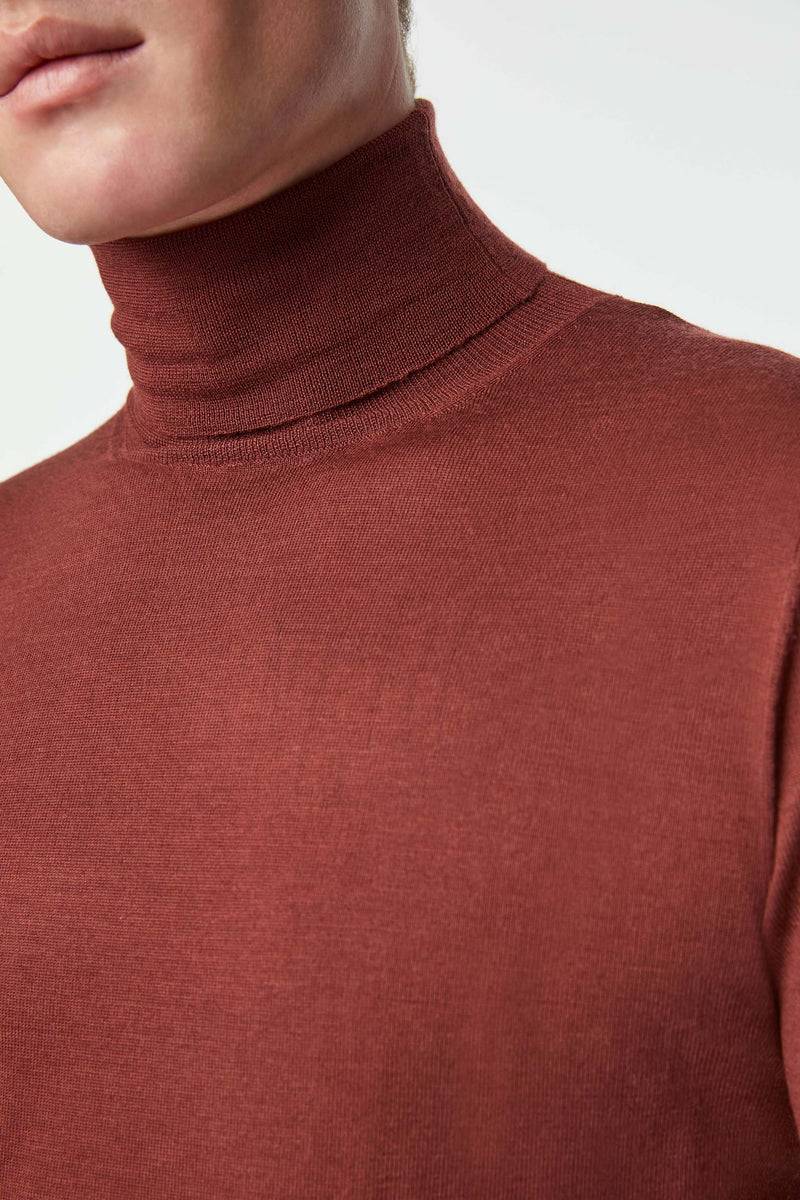 Lubiam Maglia dolcevita leggera bordeaux Maglia dolcevita leggera bordeaux Qualità