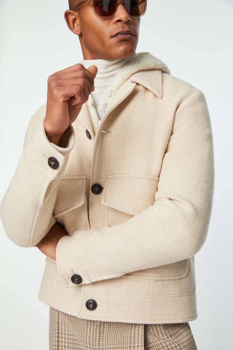 Lubiam Overjacket bianco avorio Overjacket bianco avorio Vendita Calda