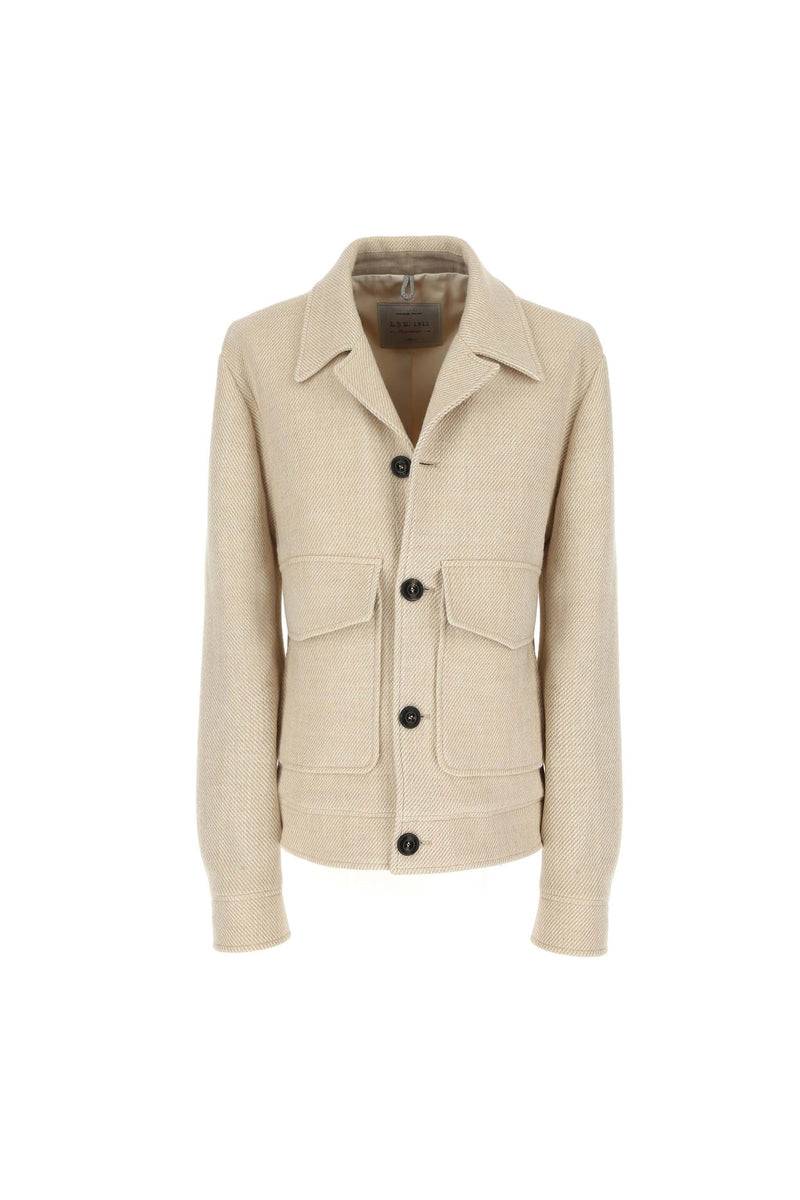 Lubiam Overjacket bianco avorio Overjacket bianco avorio Vendita Calda