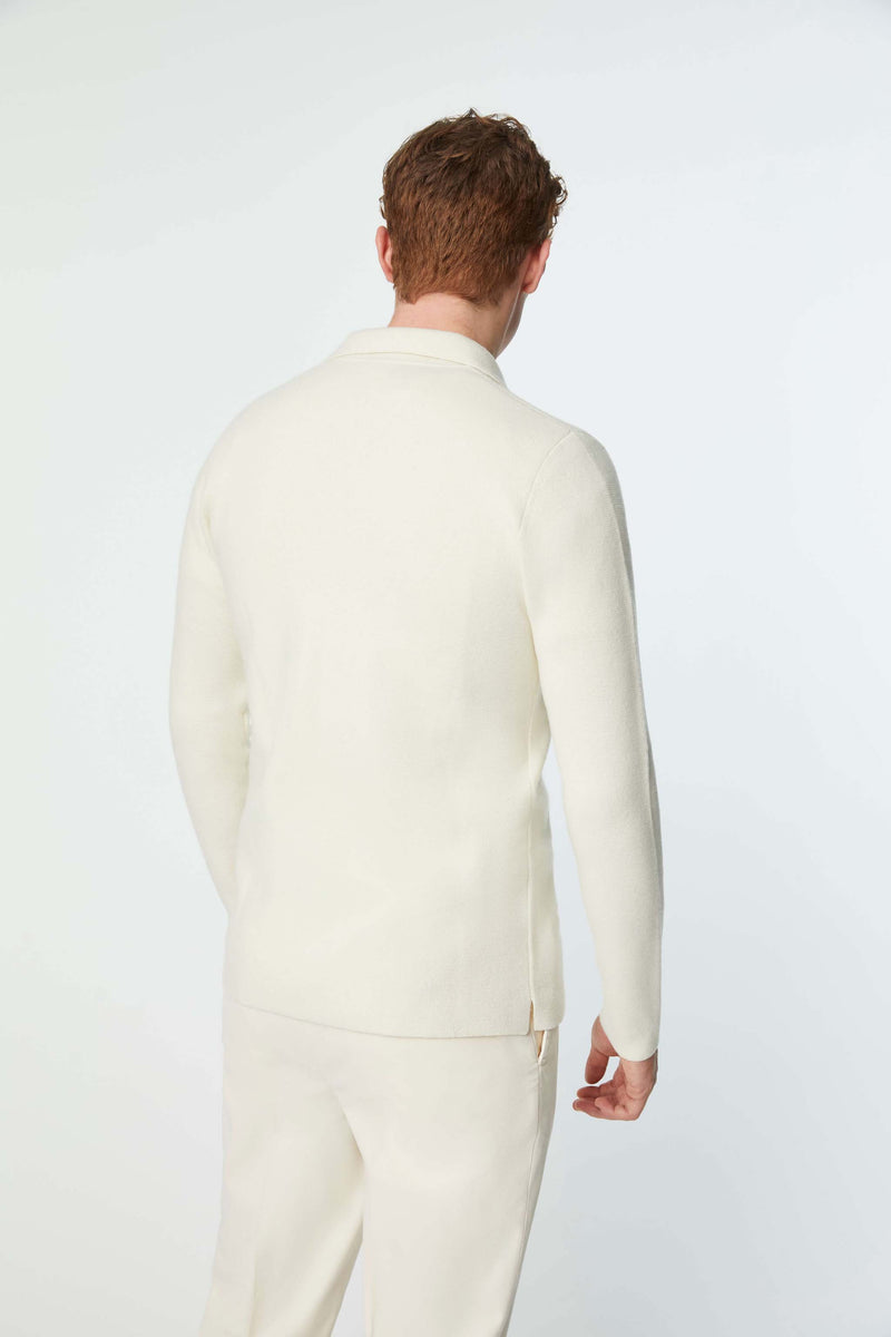 Lubiam Overshirt in maglia calata bianca Overshirt in maglia calata bianca Fino Al -60%