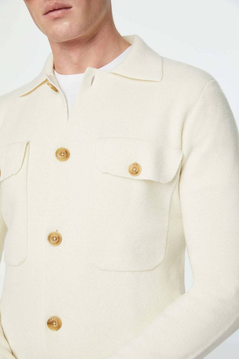 Lubiam Overshirt in maglia calata bianca Overshirt in maglia calata bianca Fino Al -60%