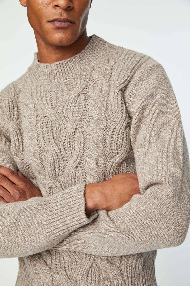 Lubiam Maglia dolcevita con treccia nocciola Maglia dolcevita con treccia nocciola Shopping Online