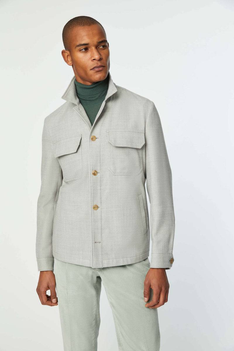 Lubiam Overshirt non trattata verde chiaro Overshirt non trattata verde chiaro Sconto