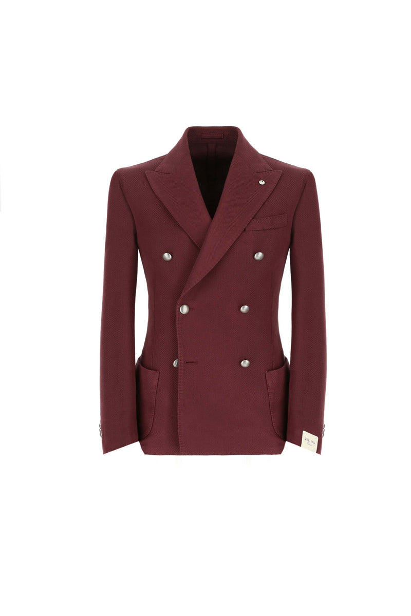 Lubiam Giacca TOM doppiopetto tinto capo vinaccia Giacca TOM doppiopetto tinto capo vinaccia Shopping Online