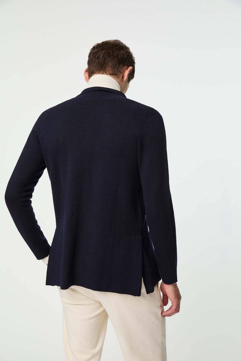 Lubiam Giacca JACK in maglia calata blu Giacca JACK in maglia calata blu Promozione temporanea