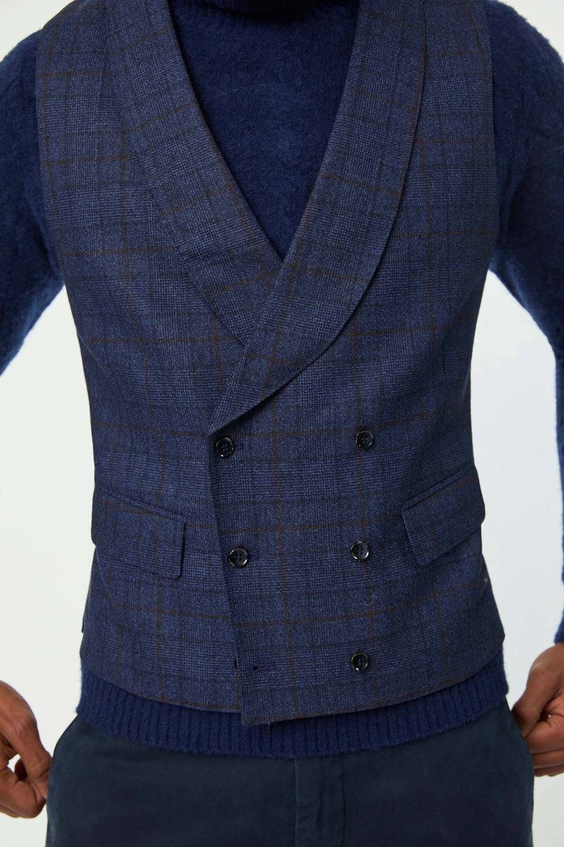 Lubiam Gilet OSCAR blu scuro Gilet OSCAR blu scuro Affare Del Giorno