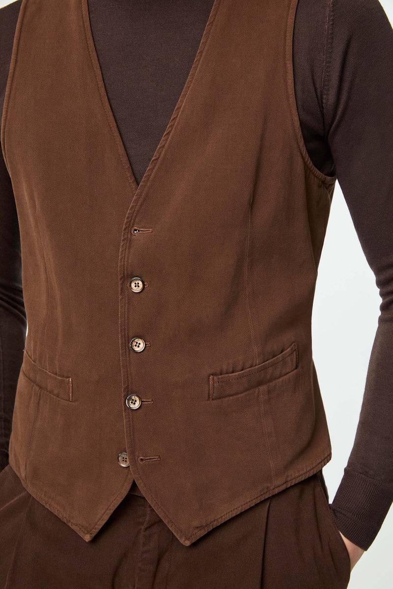 Lubiam Gilet MIKE tinto capo marrone Gilet MIKE tinto capo marrone Prezzo Ridotto