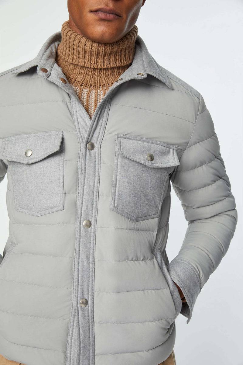 Lubiam Giacca camicia imbottita grigio ghiaccio Giacca camicia imbottita grigio ghiaccio Moda