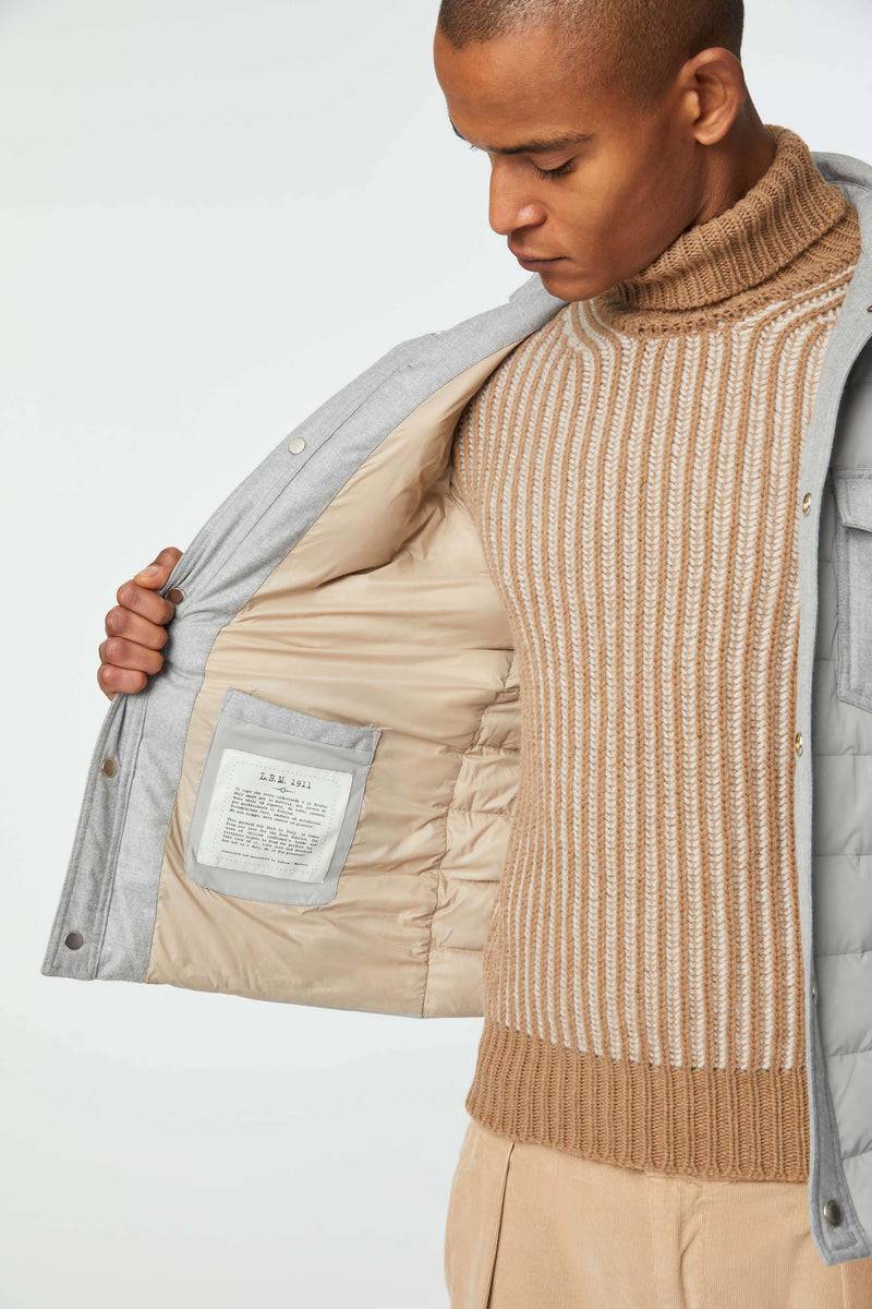 Lubiam Giacca camicia imbottita grigio ghiaccio Giacca camicia imbottita grigio ghiaccio Moda