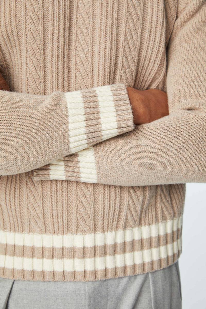 Lubiam Maglia girocollo tinto capo beige Maglia girocollo tinto capo beige Offerta Giorno del Papà