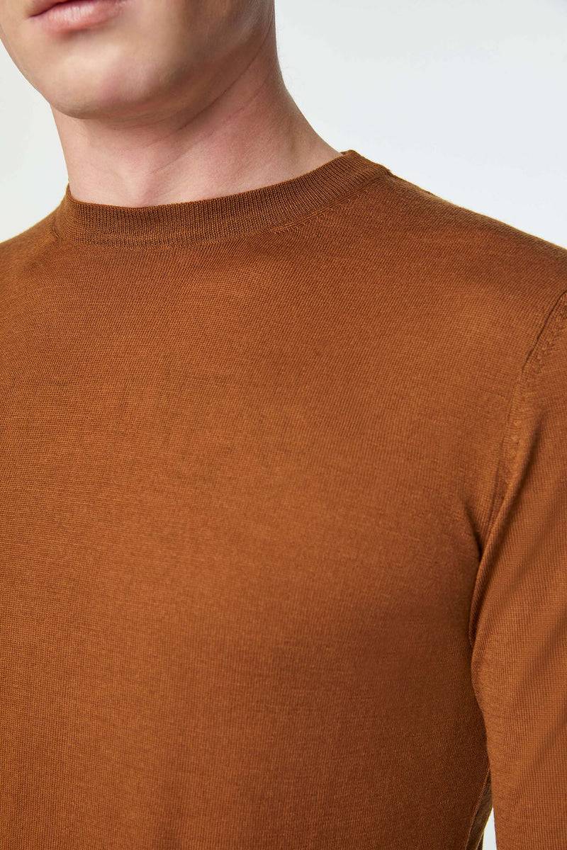Lubiam Maglia girocollo leggera marrone bruciato Maglia girocollo leggera marrone bruciato Latest fashion