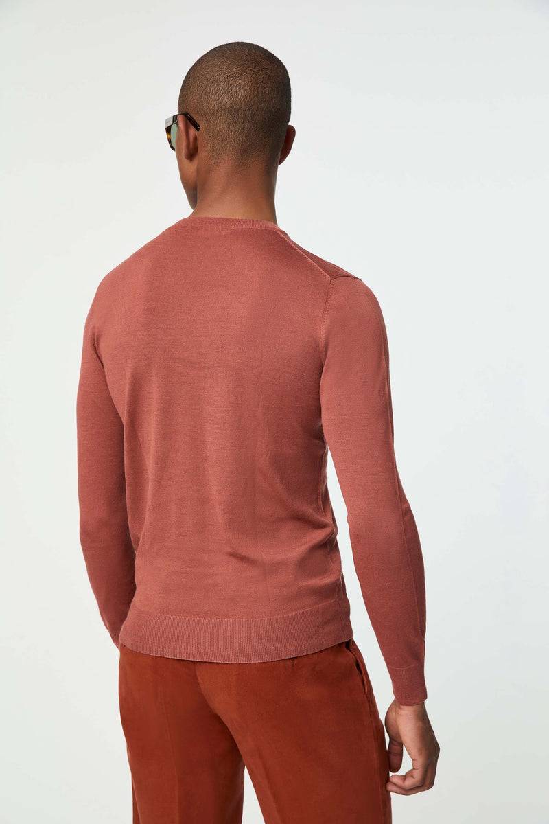 Lubiam Maglia girocollo leggera ruggine Maglia girocollo leggera ruggine Online Outlet