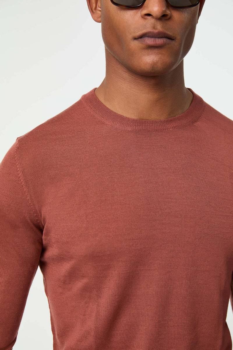 Lubiam Maglia girocollo leggera ruggine Maglia girocollo leggera ruggine Online Outlet