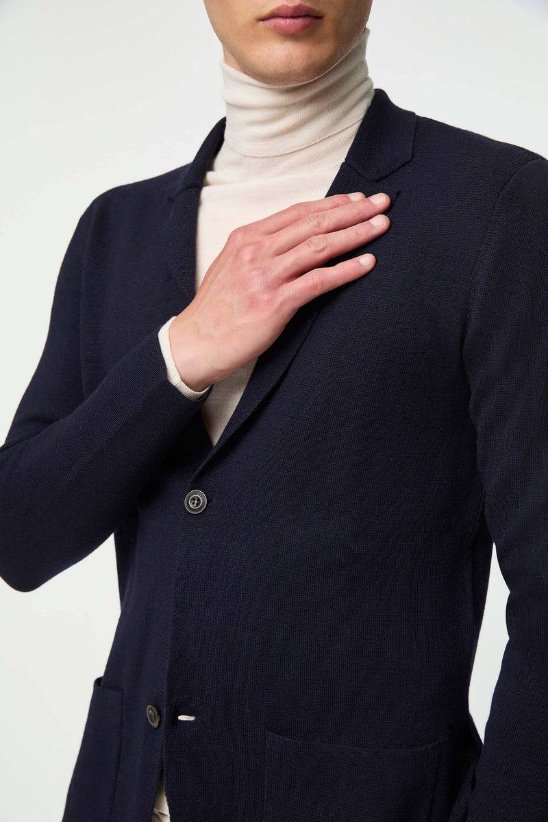 Lubiam Giacca JACK in maglia calata blu Giacca JACK in maglia calata blu Nuovi prodotti