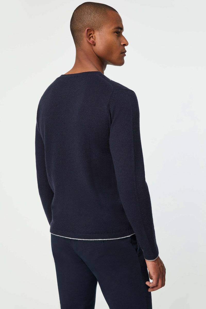 Lubiam Maglia girocollo blu avio in cashmere Maglia girocollo blu avio in cashmere Offerte stagionali