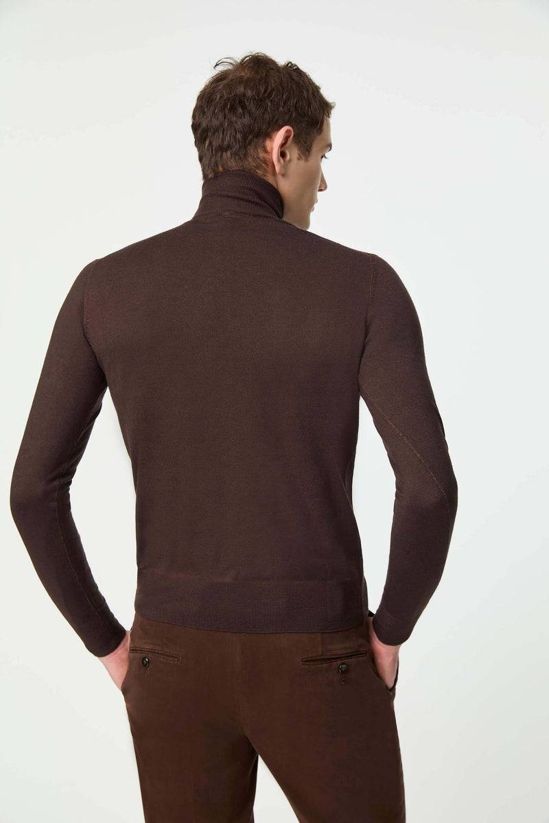 Lubiam Maglia dolcevita in lana leggera marrone Maglia dolcevita in lana leggera marrone Offerte giornaliere
