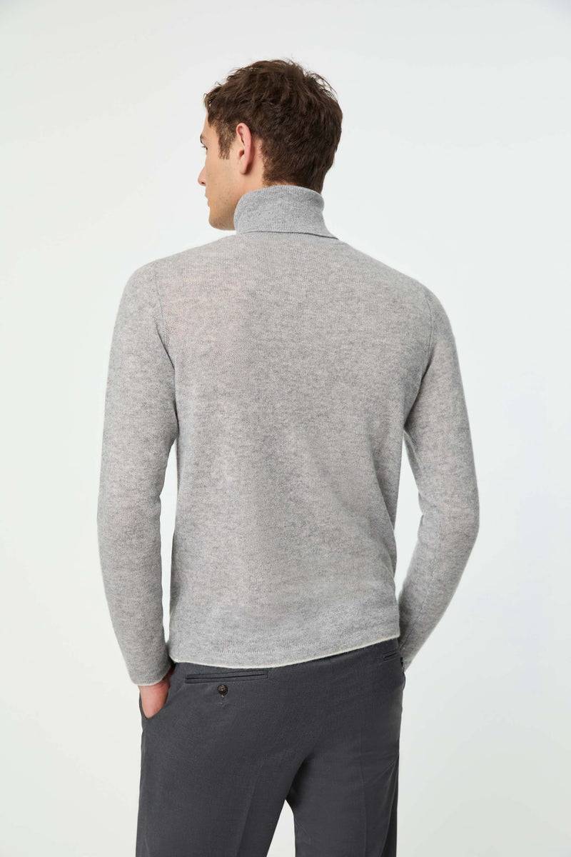 Lubiam Maglia dolcevita grigio melange in cashmere Maglia dolcevita grigio melange in cashmere Offerte speciali