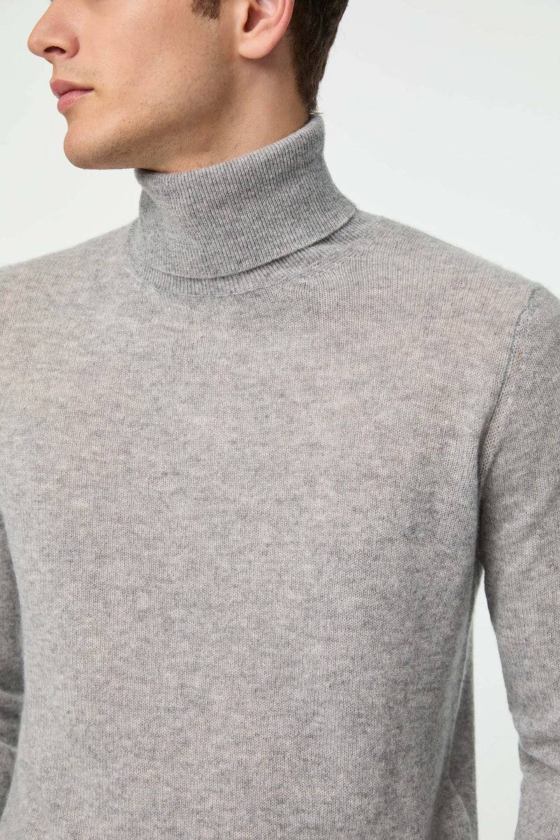 Lubiam Maglia dolcevita grigio melange in cashmere Maglia dolcevita grigio melange in cashmere Offerte speciali
