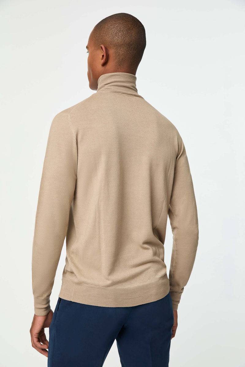 Lubiam Maglia dolcevita in lana leggera beige Maglia dolcevita in lana leggera beige Prezzo basso