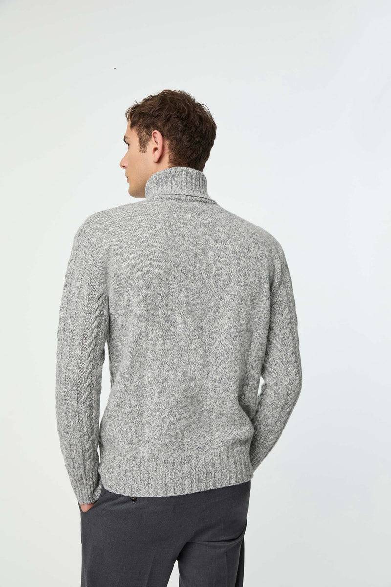 Lubiam Maglia dolcevita lavorata grigio melange Maglia dolcevita lavorata grigio melange Ritorno libero