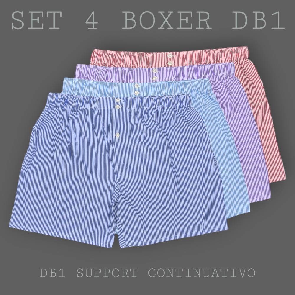 Roberto Ricetti SET "STRIPE" - BOXER SUPPORT DB1 - SIZE 48