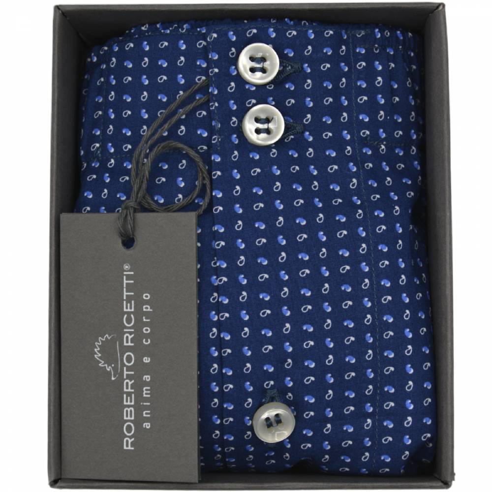 Roberto Ricetti BOXER DB1 SUPPORT- STAMPA BLU Qualità Garantita
