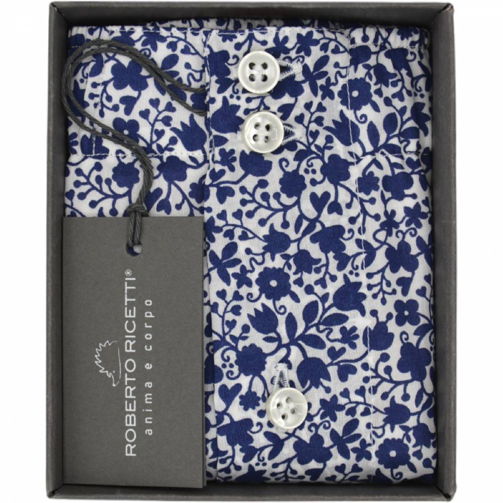 Roberto Ricetti BOXER DB1 SUPPORT - LIBERTY FIORI BLU Promozione Limitata