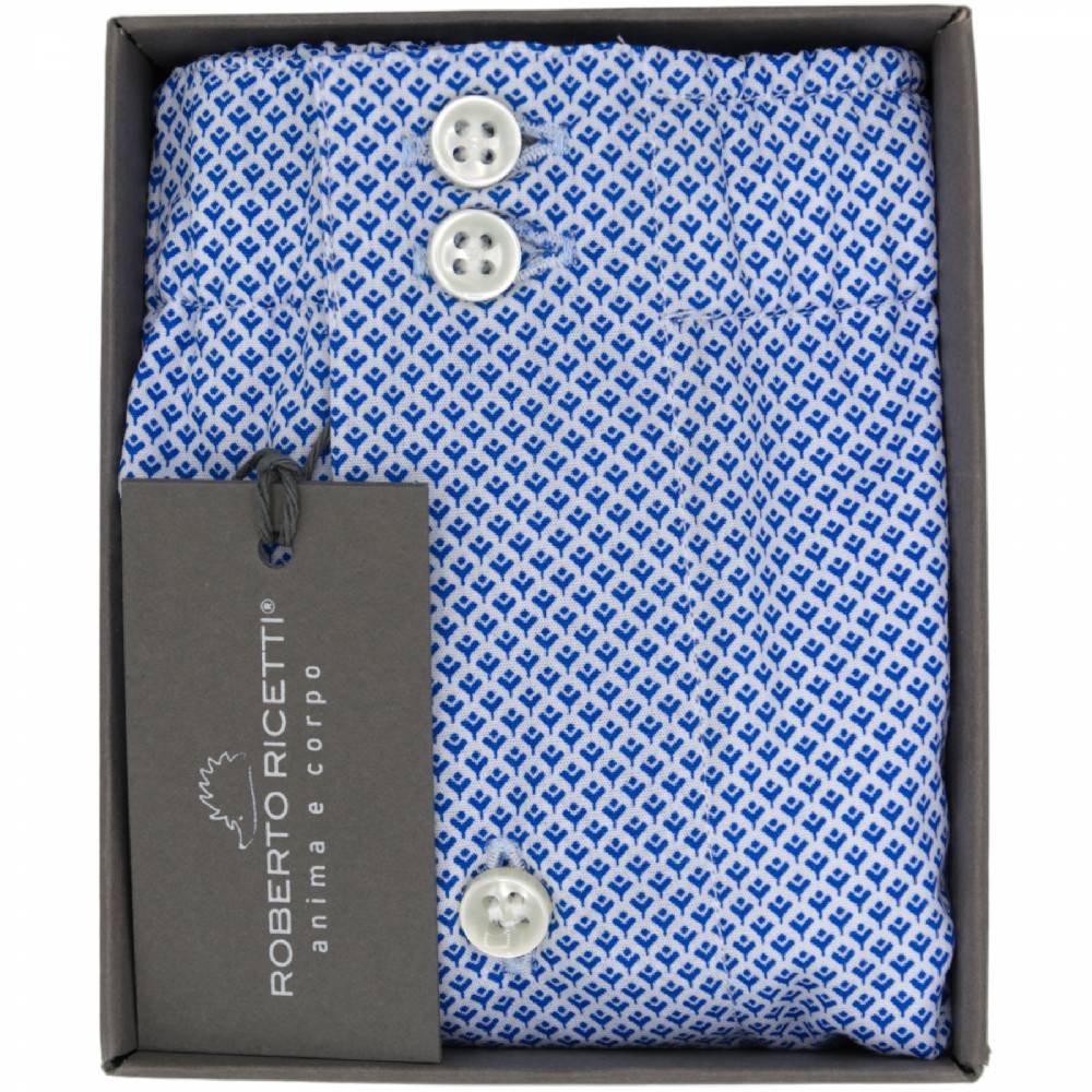 Roberto Ricetti BOXER DB1 SUPPORT - GEOMETRICO BLU Saldi Di Fabbrica