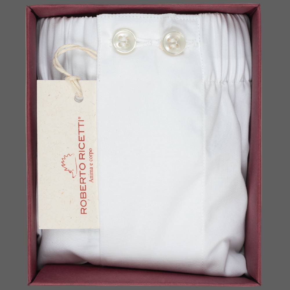 Roberto Ricetti BOXER UOMO CLASSIC - BASIC - CONTINUATIVO - BIANCO Novità