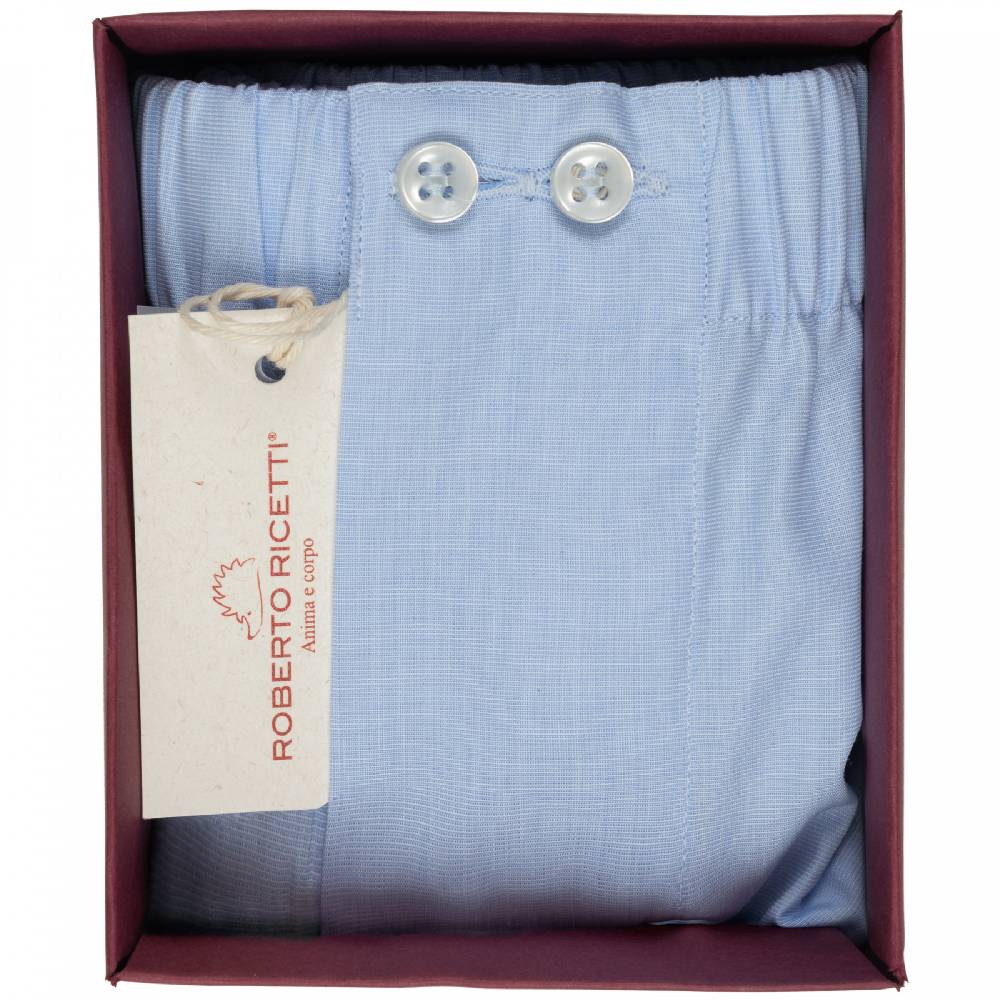 Roberto Ricetti BOXER UOMO CLASSIC - BASIC -CONTINUATIVO - AZZURRO Online