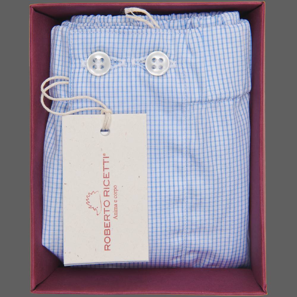 Roberto Ricetti BOXER UOMO CLASSIC - BASIC - CONTINUATIVO -MICROQUADRETTO Sconti VIP