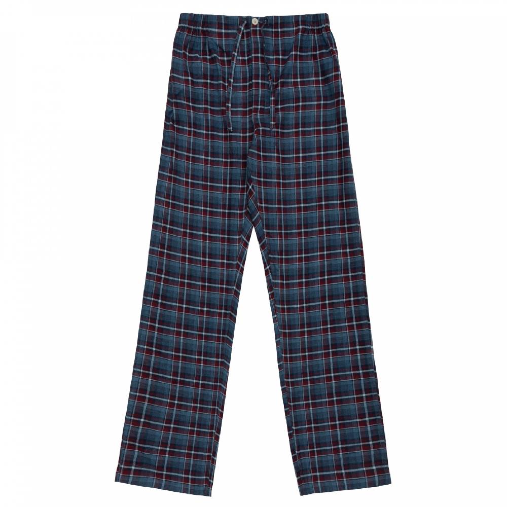 Roberto Ricetti FELPA GIROCOLLO BLU - PANTALONE SCOZZESE ROSSO/BLU Italy