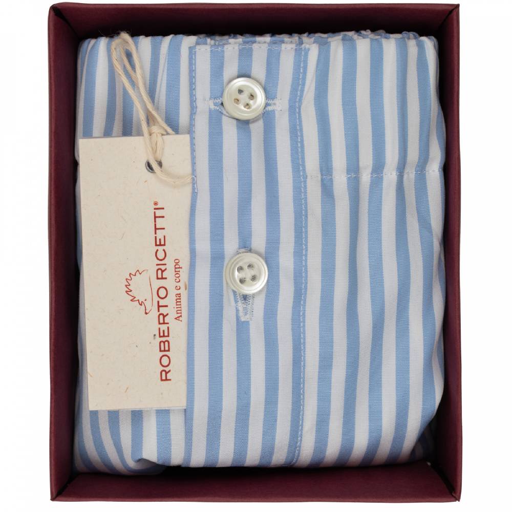 Roberto Ricetti BOXER COULOTTE DONNA - RIGA CLASSICA AZZURRA Sconto