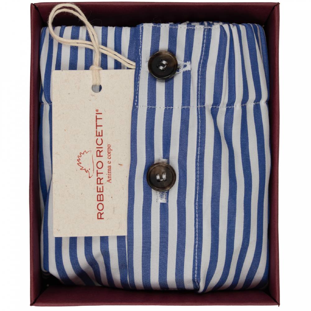 Roberto Ricetti BOXER COULOTTE DONNA - RIGA CLASSICA BLU Economico