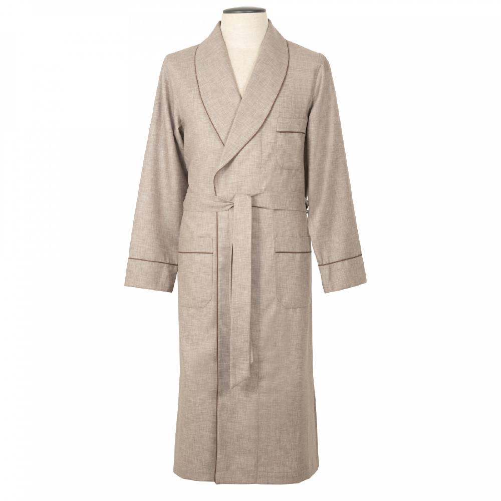 Roberto Ricetti VESTAGLIA UOMO LUNGA - LANA CASHMERE BEIGE Nuova