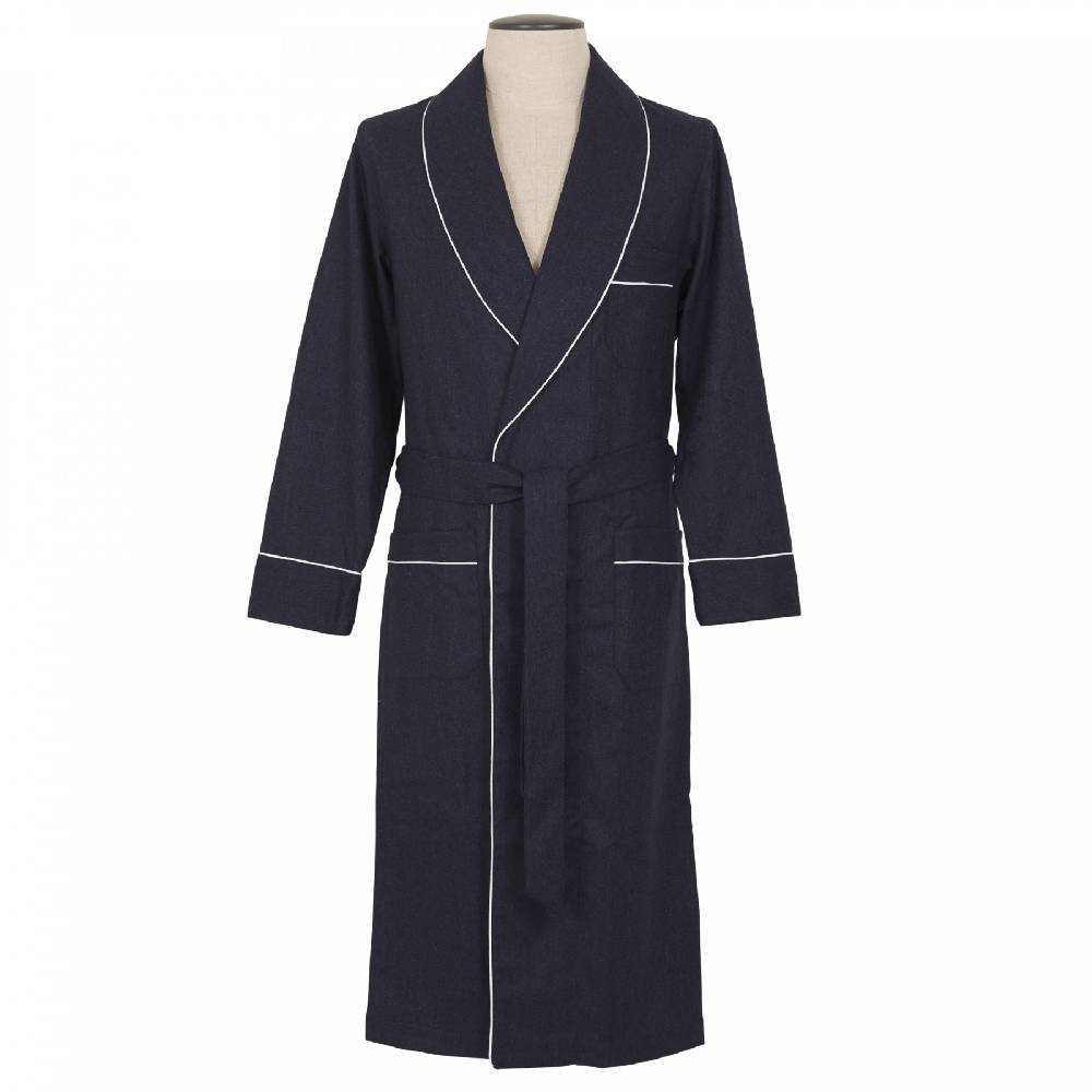 Roberto Ricetti VESTAGLIA UOMO LUNGA - LANA E CASHMERE BLU Moda