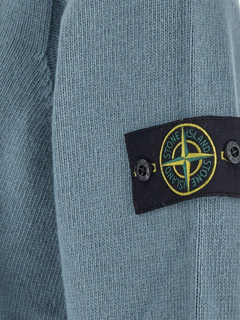 Oluxury Stone Island Logo Knit Vendita calda