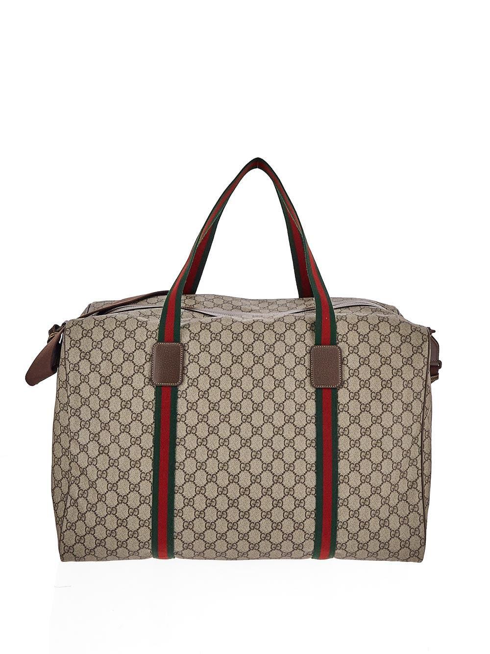Oluxury Gucci Web Detail Maxi Travel Bag Nuovi prodotti