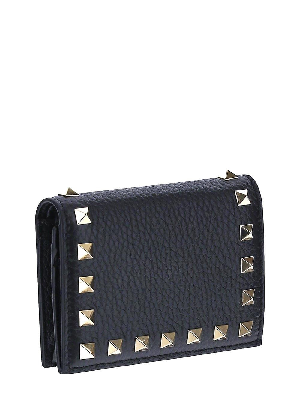 Oluxury Valentino Garavani Small Rockstud Grainy Cardholder Novità